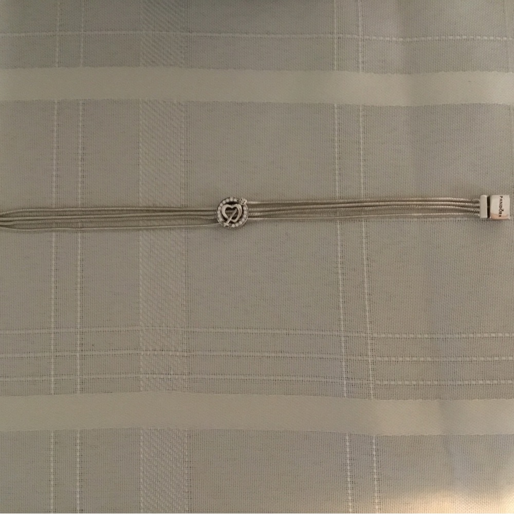 PANDORA RETIRED REFLEXIONS SNAKE CHARM BRACELET/RETIRED PANDORA HEART CLIP - Picture 8 of 10